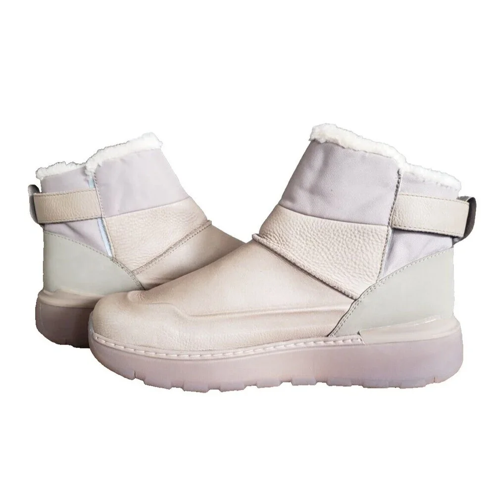 UGG Men’s M City Mini Boots Size 14 Dune Tan Waterproof Leather Winter Shoes